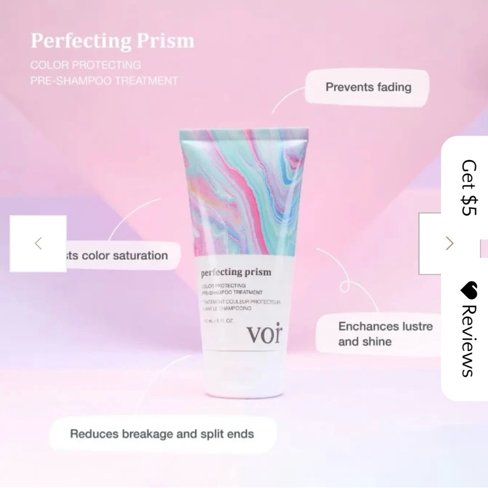 2/$25 VOIR PERFECTING PRISM COLOR PROTECTING PRE SHAMPOO TREATMENT BRAND NEW
